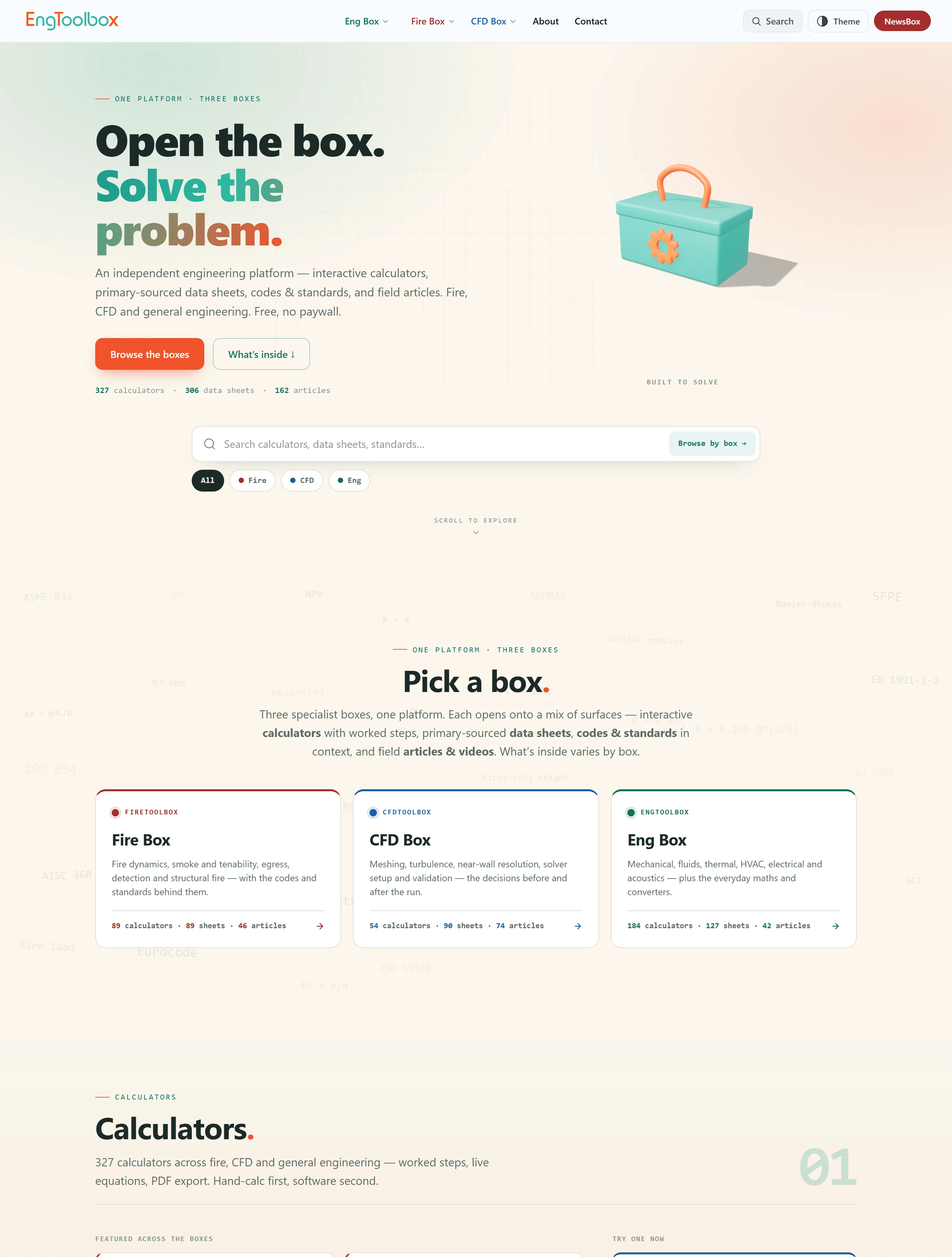 The EngToolbox homepage